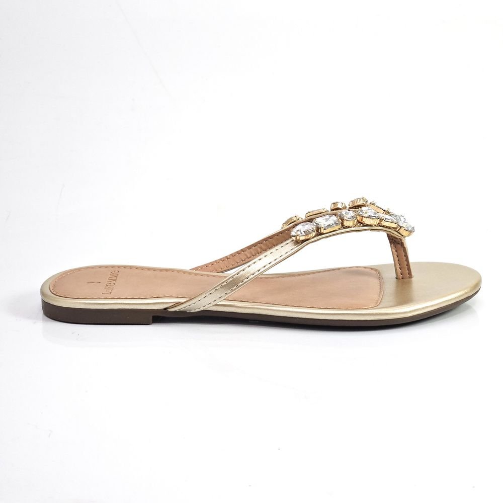 Chinelo Rasteira La Femme Elegance Dedo Pedraria