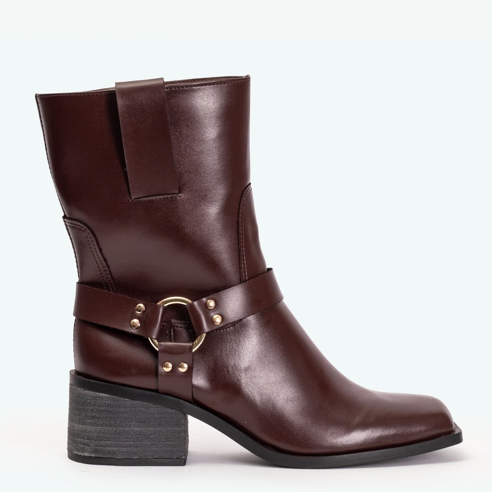 BIKER BOOTS HARPER SUZANA SANTOS Marrom 1