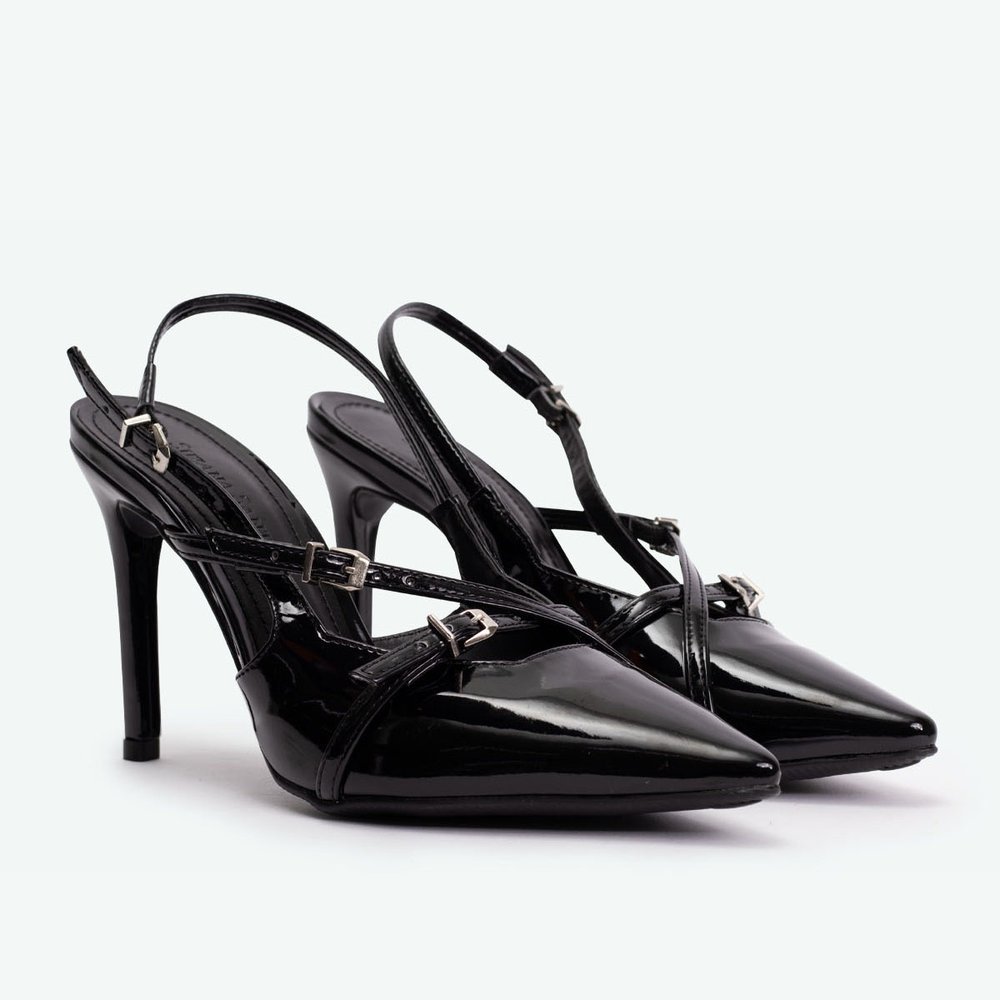 SAPATO SOCIAL FEMININO SALTO ALTO SLINGBACK MALU