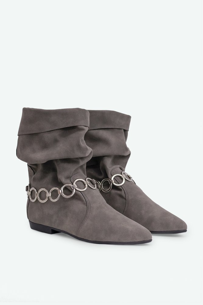 BOTA SLOUCHY KIM SUZANA SANTOS Cinza 2