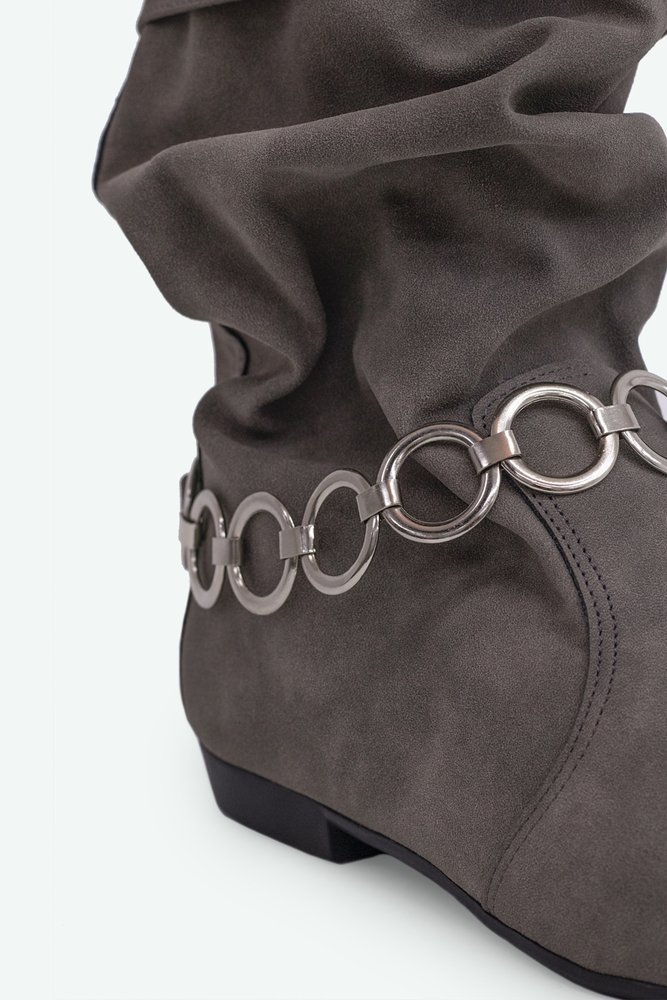 BOTA SLOUCHY KIM SUZANA SANTOS Cinza 4