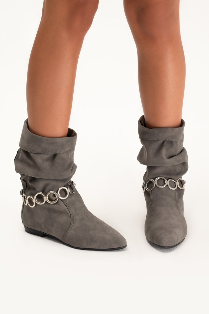 BOTA SLOUCHY KIM SUZANA SANTOS Cinza 5