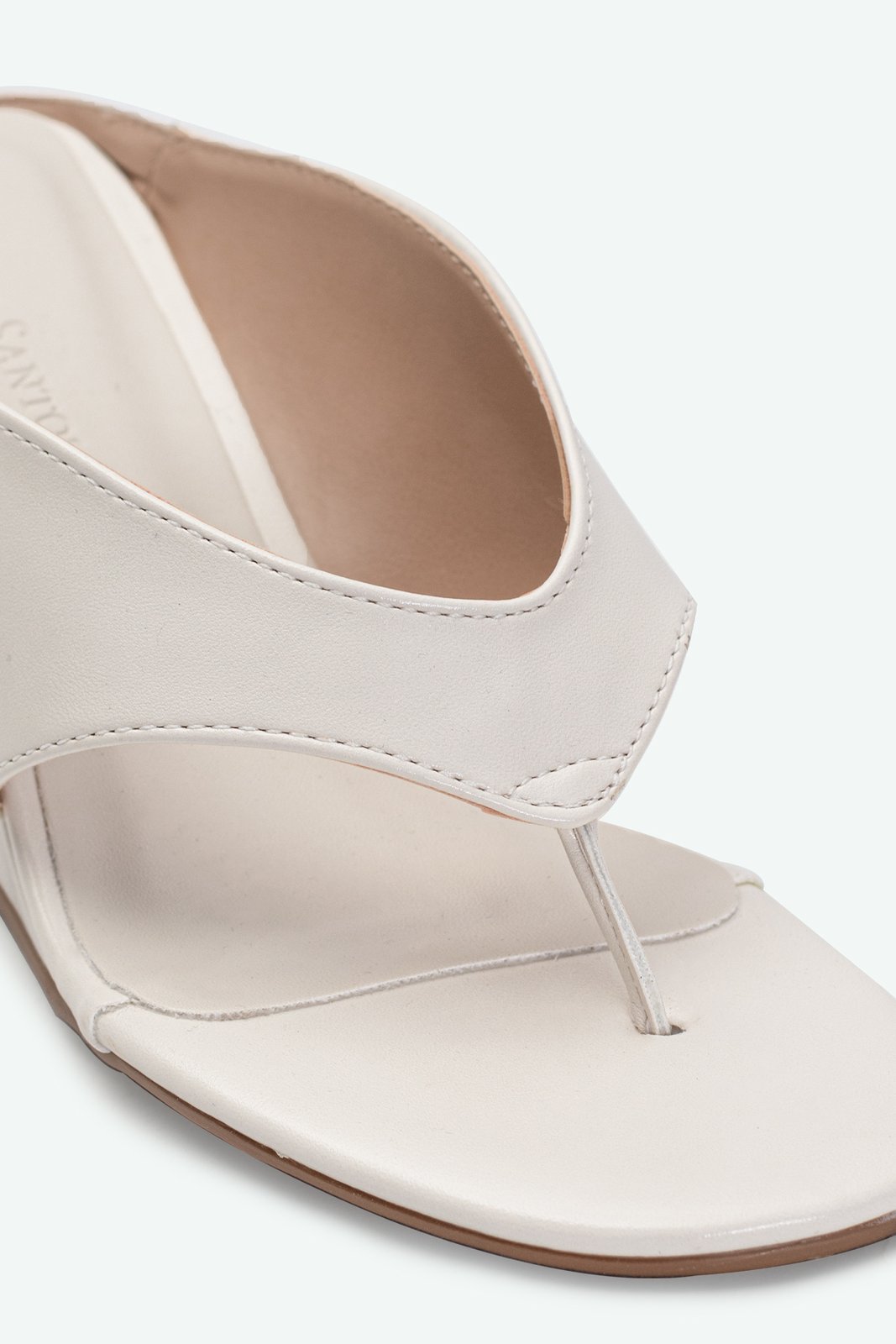 Tamanco Salto Médio 6cm Base Reta Intense Aurora Moderno e Versátil Off White 3