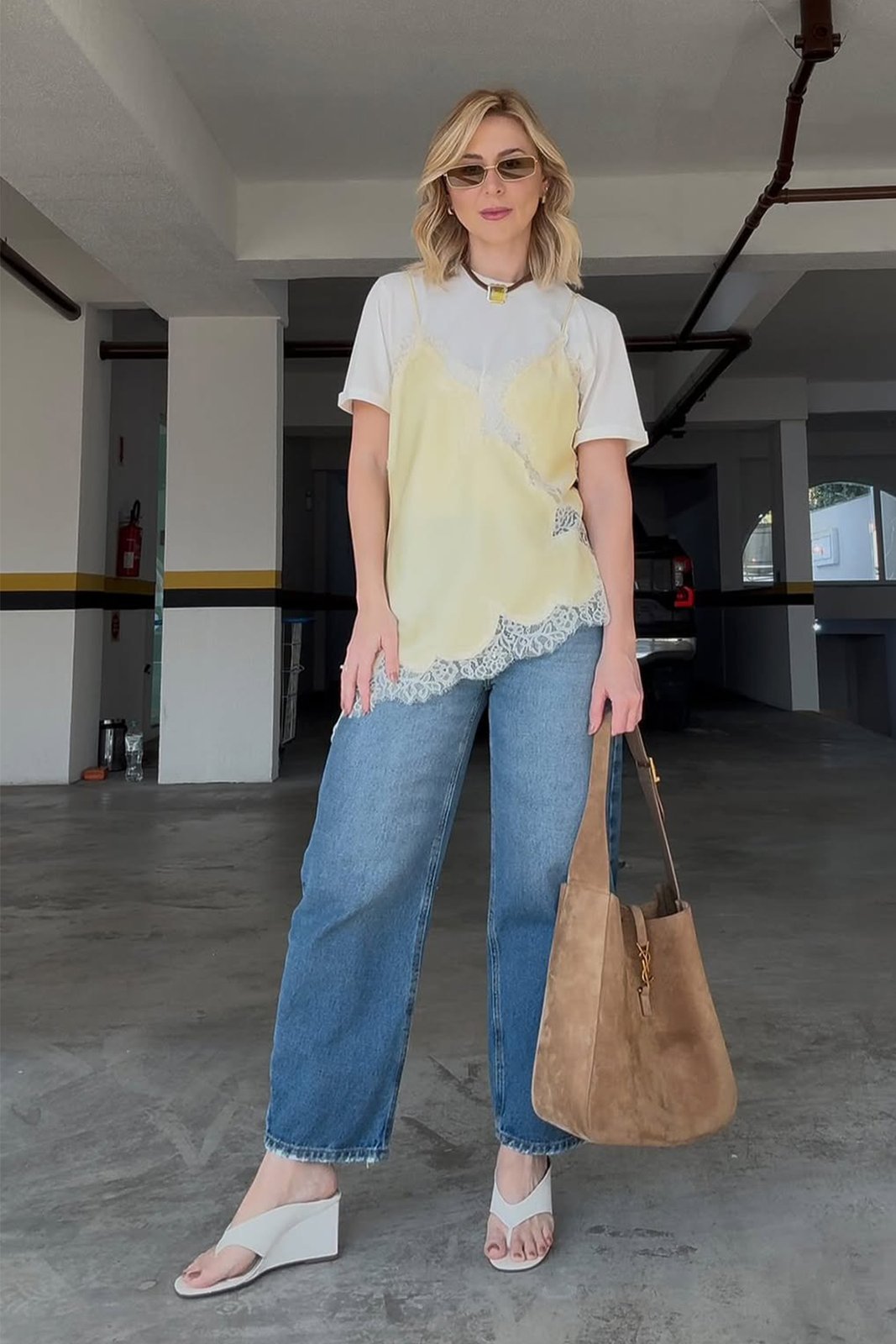 Tamanco Salto Médio 6cm Base Reta Intense Aurora Moderno e Versátil Off White 5