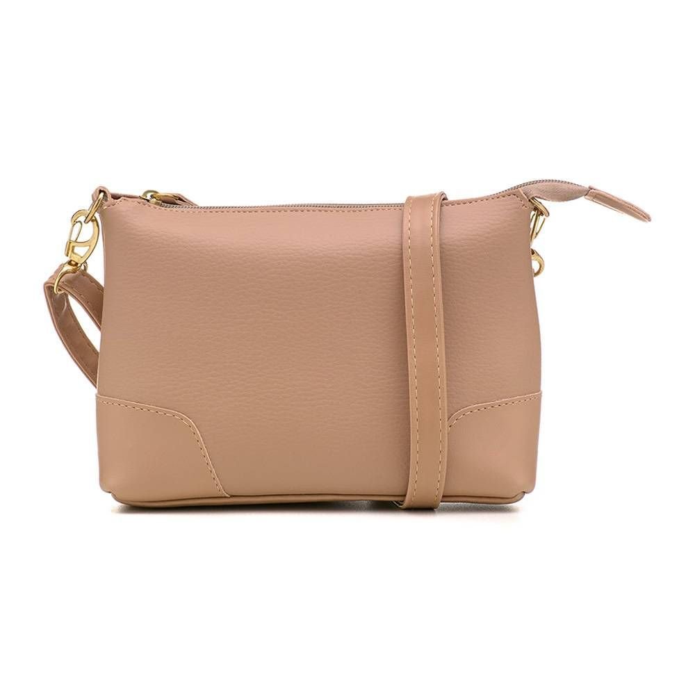 Kit de Bolsas Femininas Grande Sacola + Transversal e Necessarie Dhaffy Caramelo(??) Bege 5