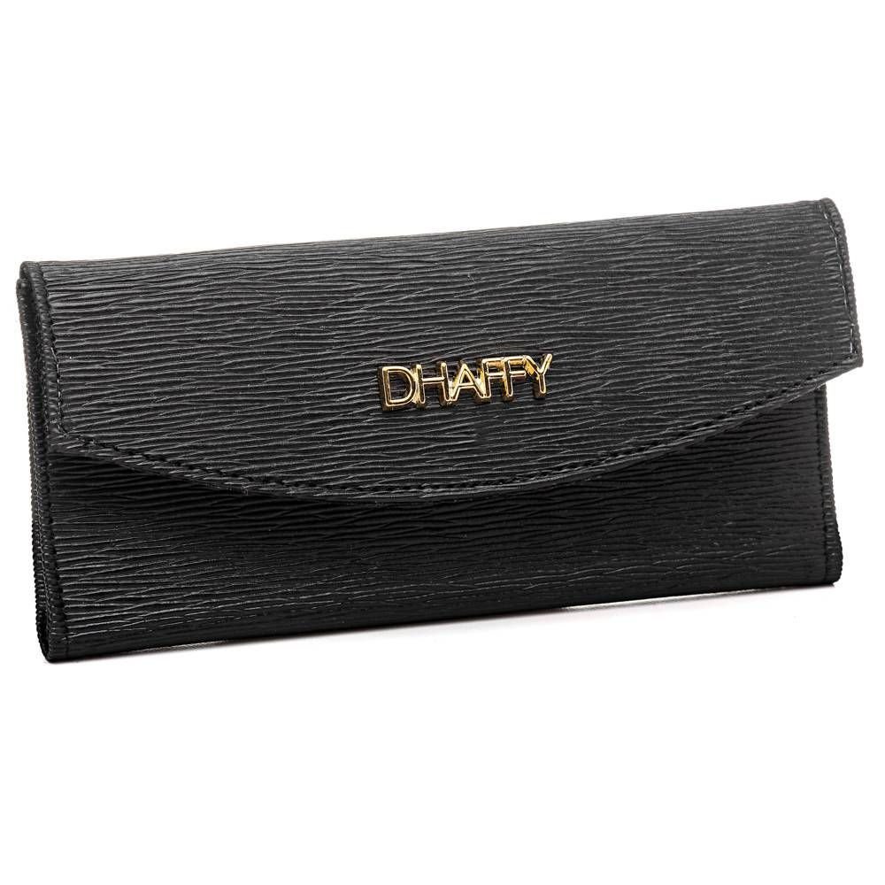 Bolsa Feminina Transversal Média Com Carteira Dhaffy Champanhe Preto 6