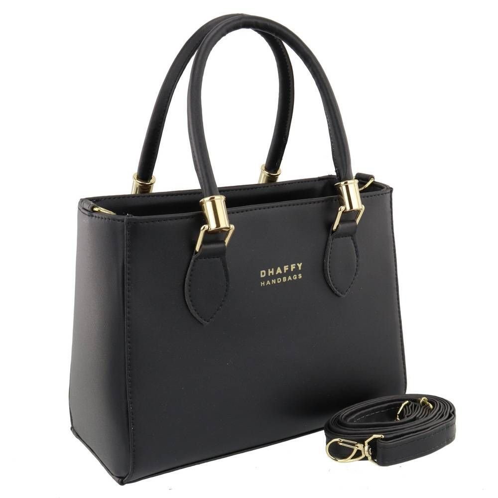 Bolsa Feminina Preto Alça de Mão e Transversal Ajustavél Preto 1