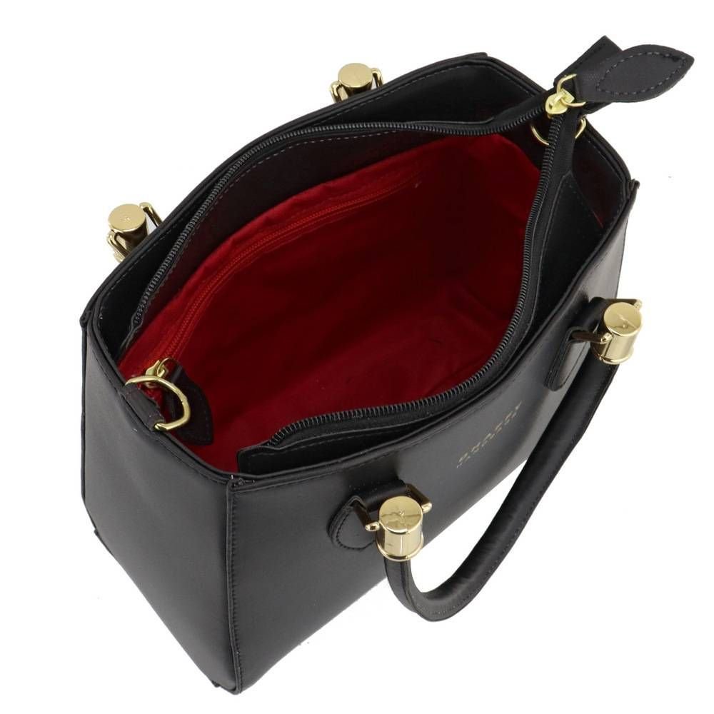 Bolsa Feminina Preto Alça de Mão e Transversal Ajustavél Preto 2