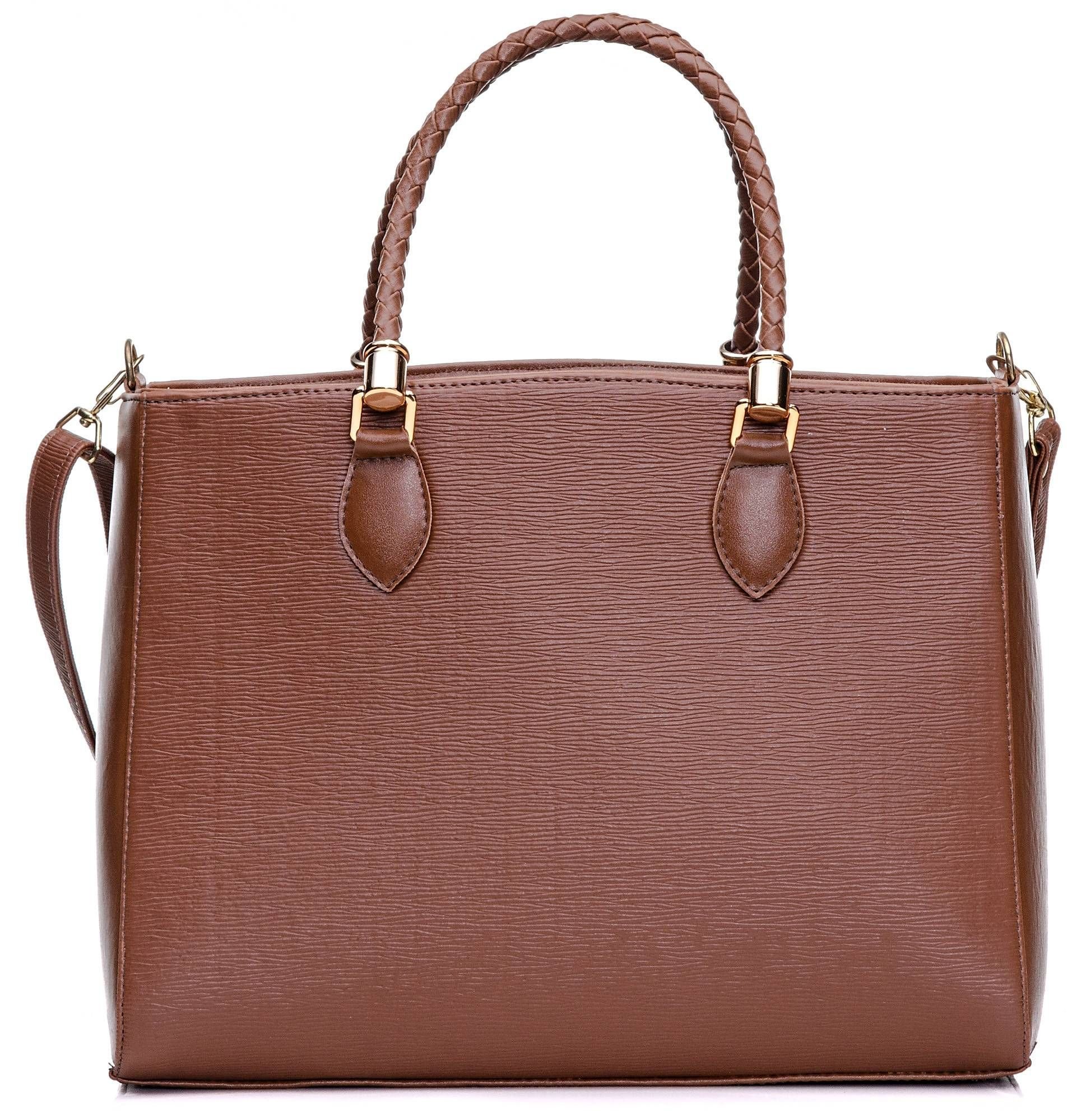 Bolsa Feminina Transversal Espaçosa Dhaffy Marrom 3