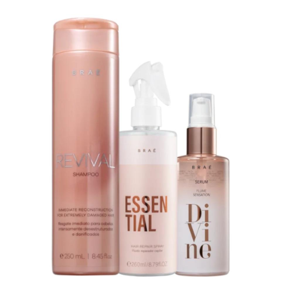 Kit Braé Revival Essential Divine Plume (3 Produtos) ÚNICO 1