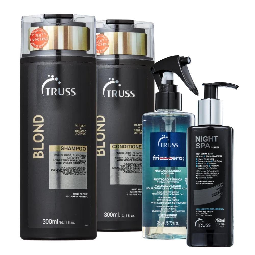 Truss Kit Blond Frizz Zero Night Spa (4 Produtos)