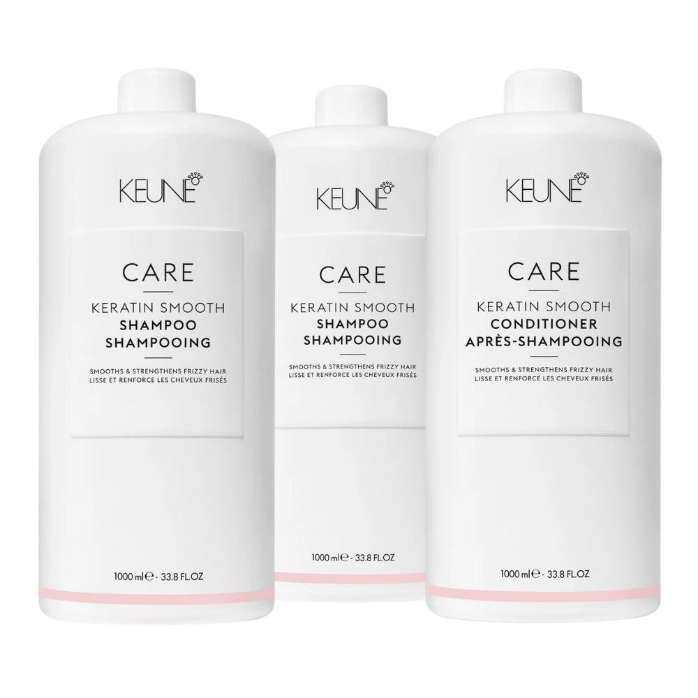 Kit Keune Care 2x Keratin Smooth Shampoo 1000ml, Condicionador 1000ml