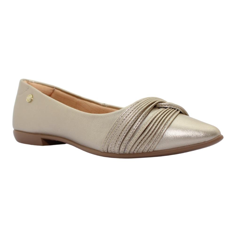 Sapatilha Feminina Bico Fino Topstart Ref:1266-616 Champagne 2