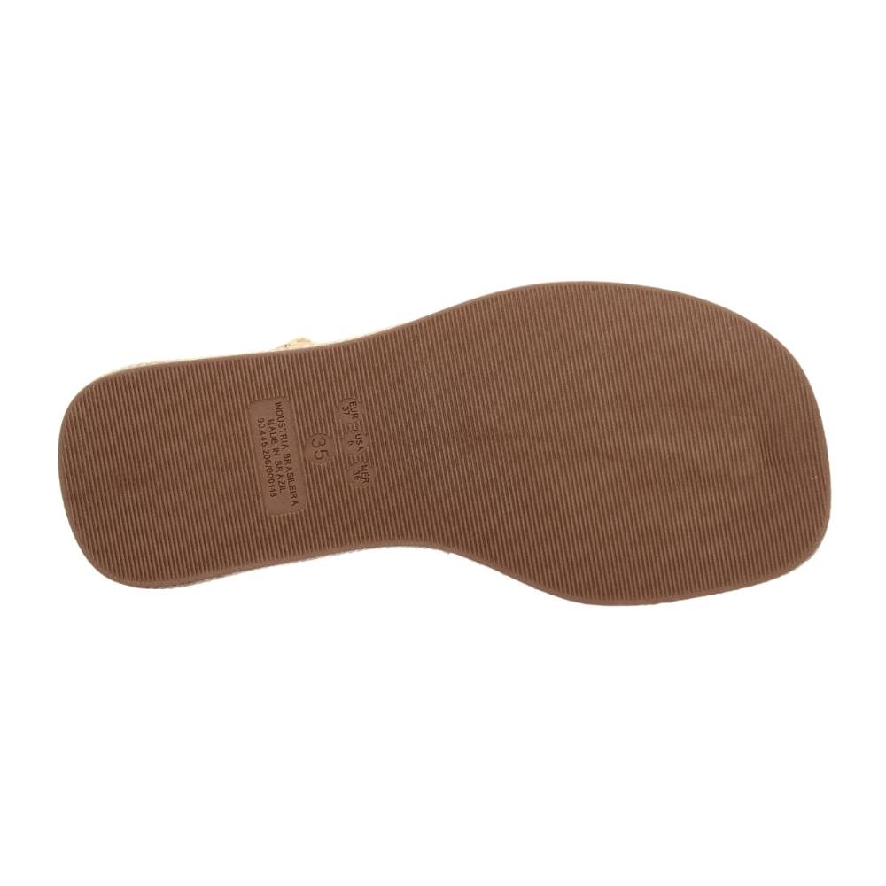 Sandália Feminina Flatform Com Fivela Bebecê Ref:T2227-502 Bege 5