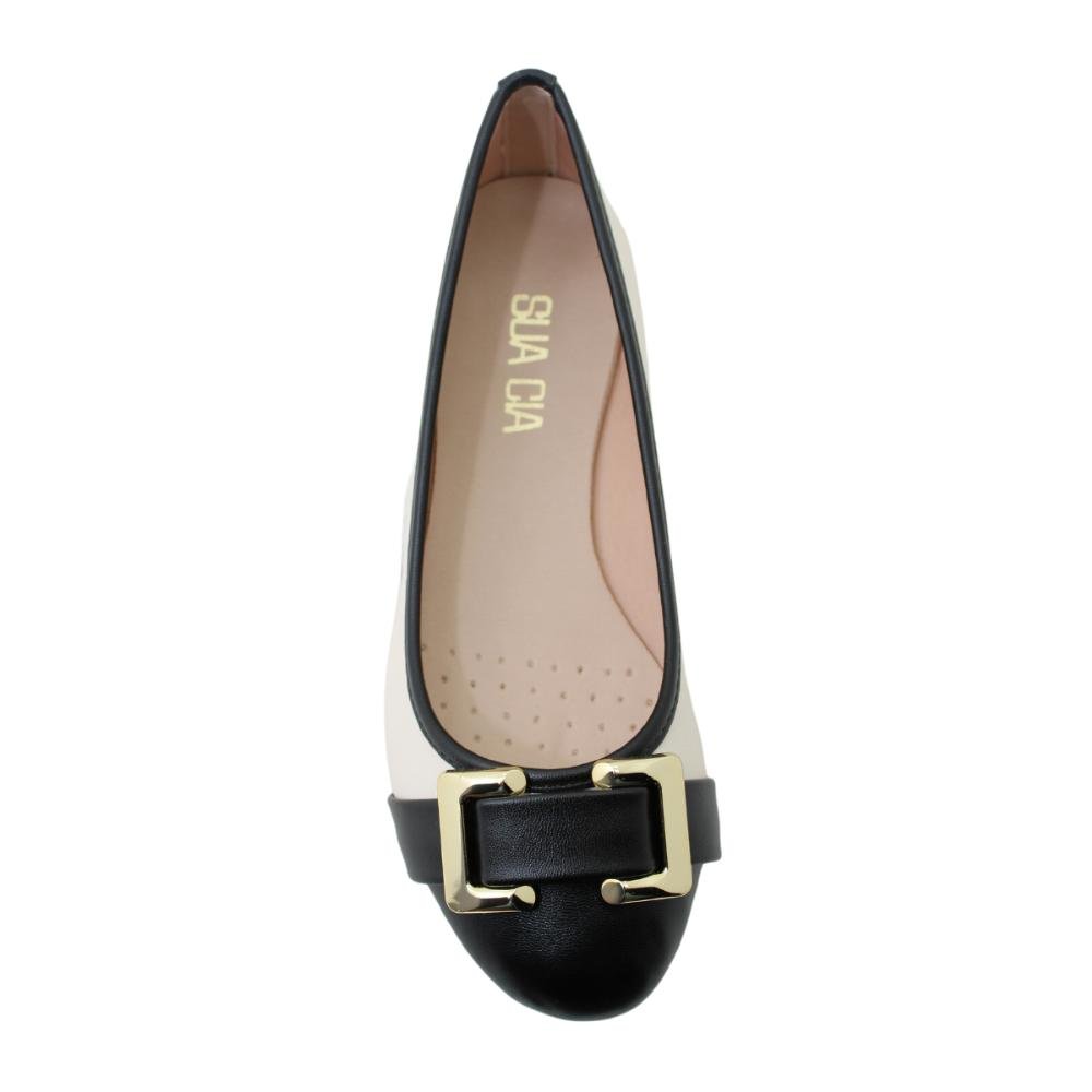 Sapatilha Feminina Bico Redondo Sua Cia Ref:8303.15000 Branco 4