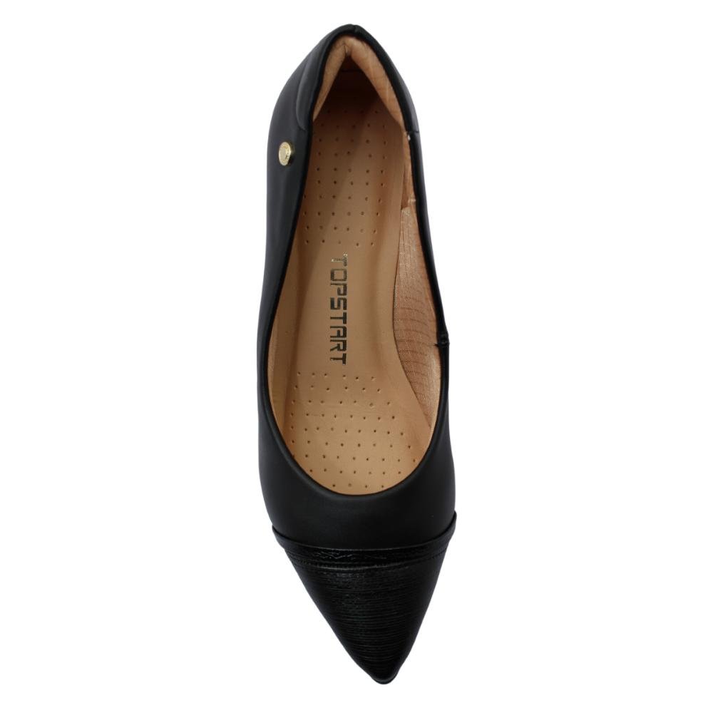Sapato Feminino Scarpin Salto Bloco Topstart Ref:1478-003 Preto 4
