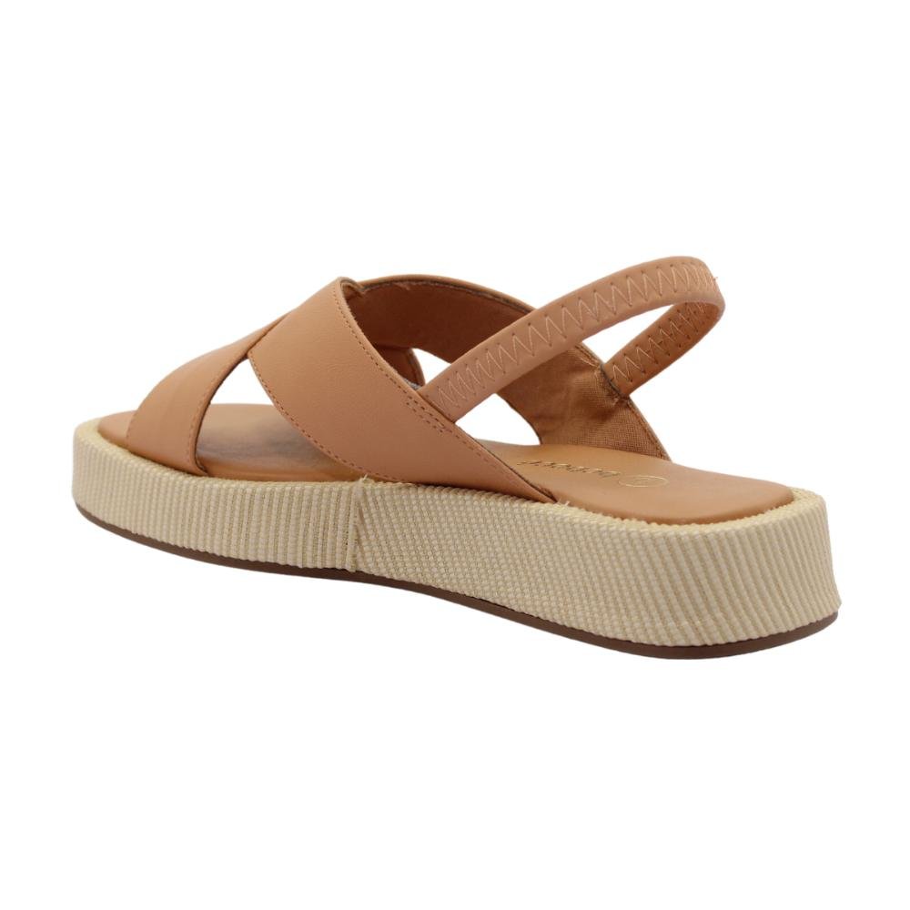 Sandália Feminina Flatform Cruzada Bebecê Ref:T2227-503 Marrom 3