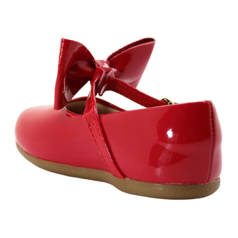 Sapatilha Bebê Angel Laço Removível Pampili Ref:4.01039.000 Vermelho 3