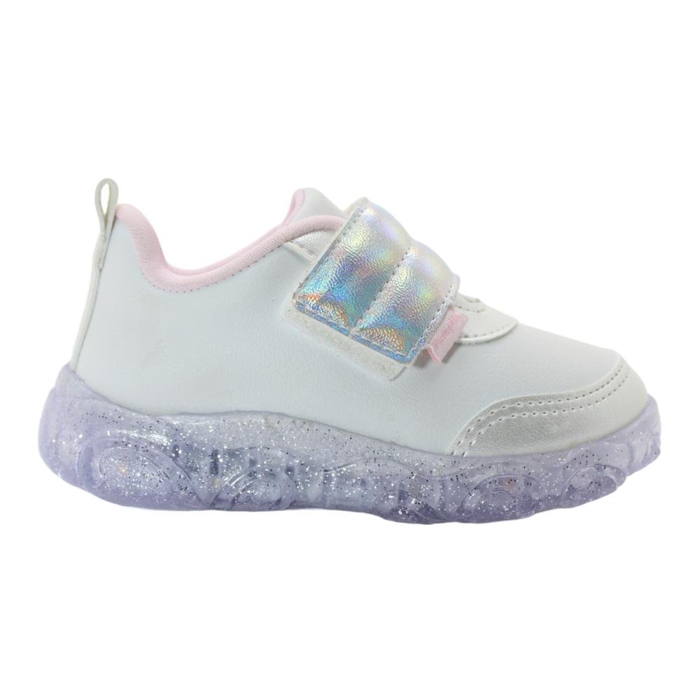 Tênis Feminino Bebê Liz Luz Pampili Ref:682.059.000 Branco 1