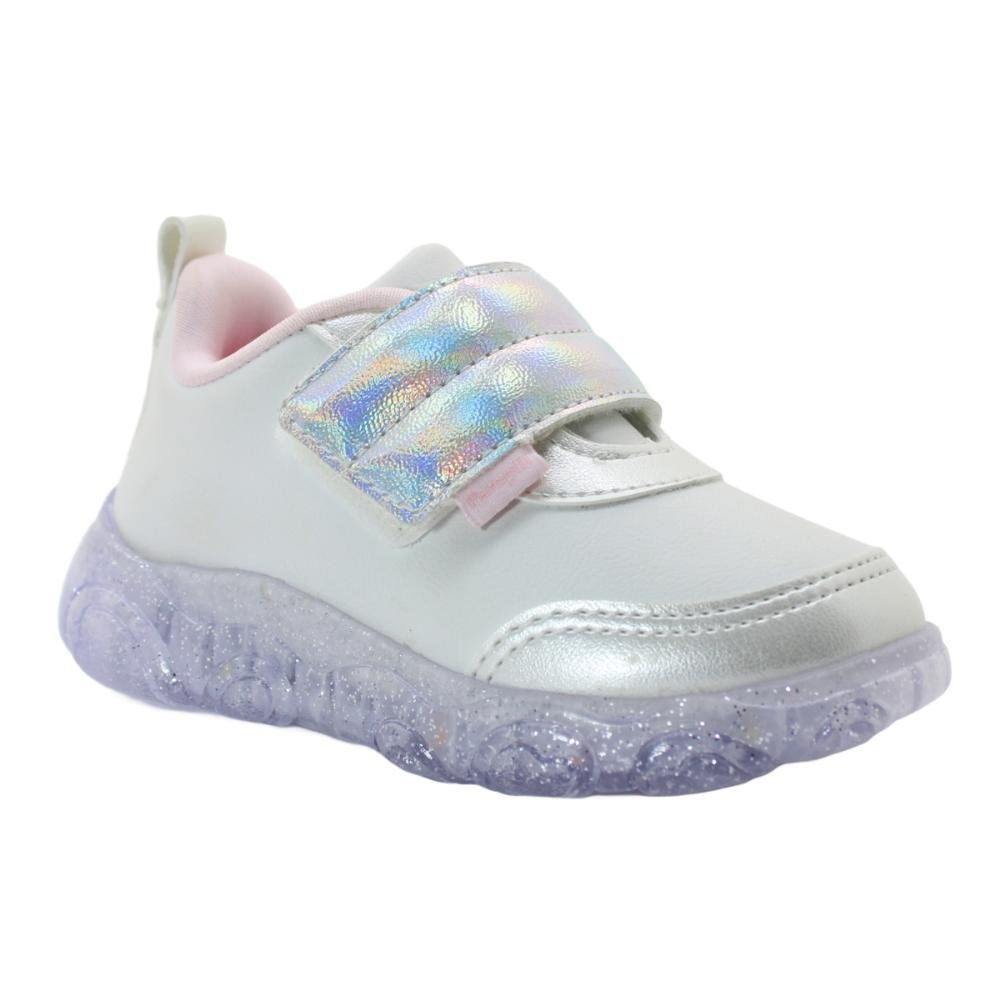 Tênis Feminino Bebê Liz Luz Pampili Ref:682.059.000 Branco 2