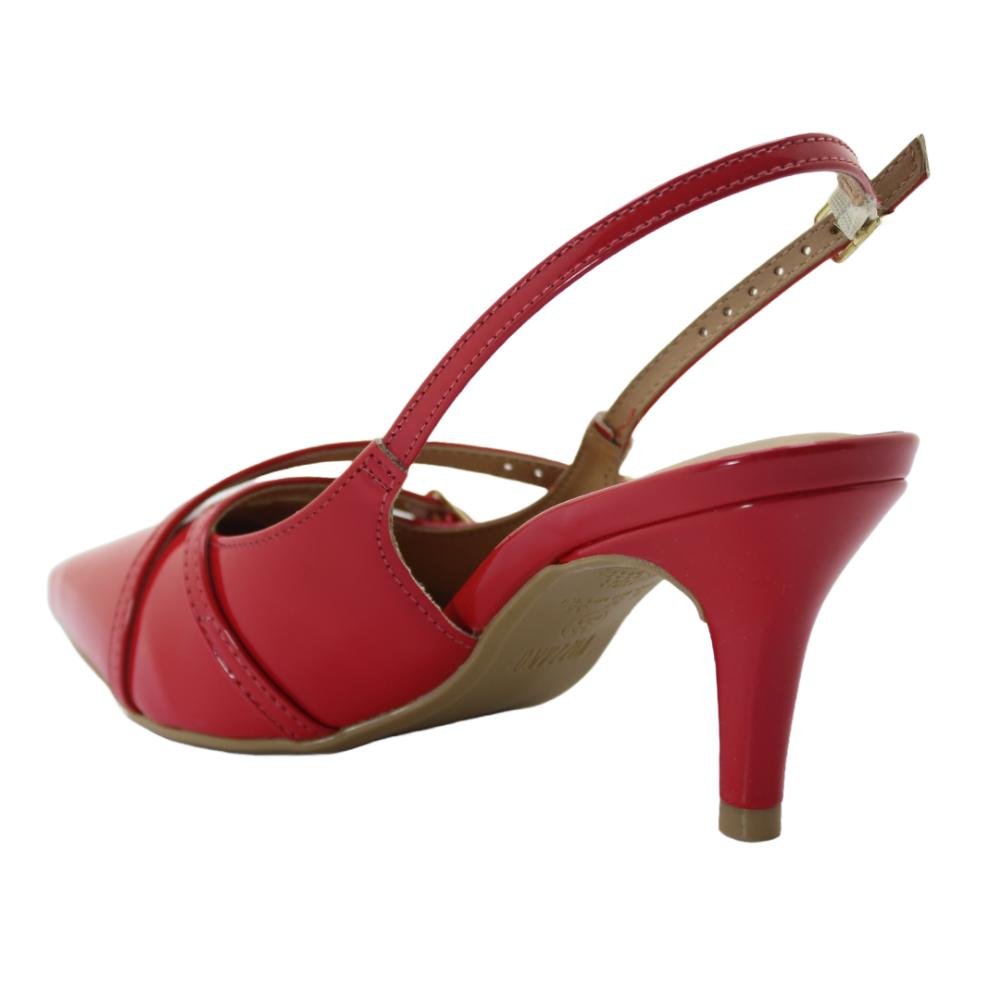 Scarpin Feminino Slingback Viazzano Ref:1185.1124 Vermelho 3