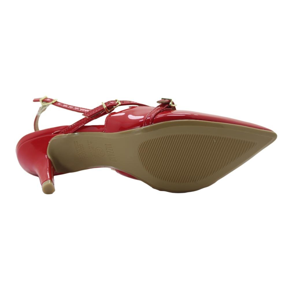 Scarpin Feminino Slingback Viazzano Ref:1185.1124 Vermelho 5