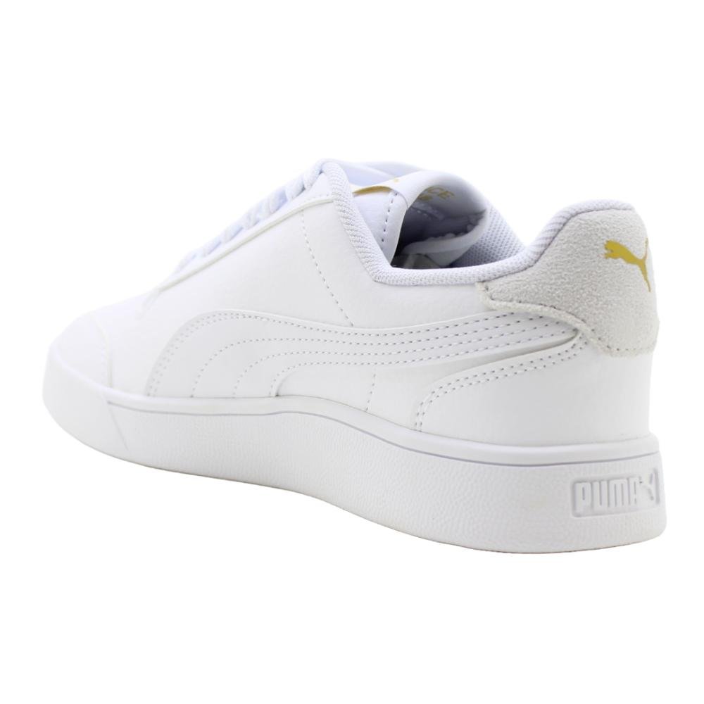 Tênis Unissex Shuffle Puma Ref:309668 Branco/Dourado 3