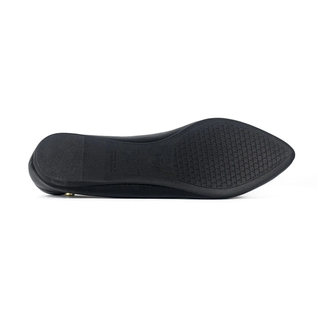 Sapatilha Via Uno Bico Fino Preto Preto 4