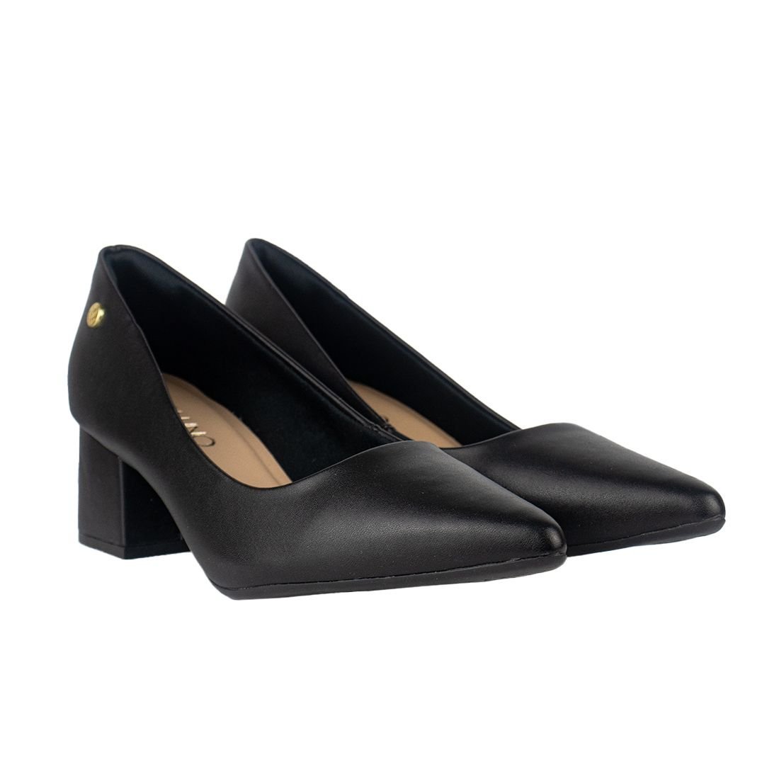 Sapato Scarpin Via Uno Salto Grosso Preto 2