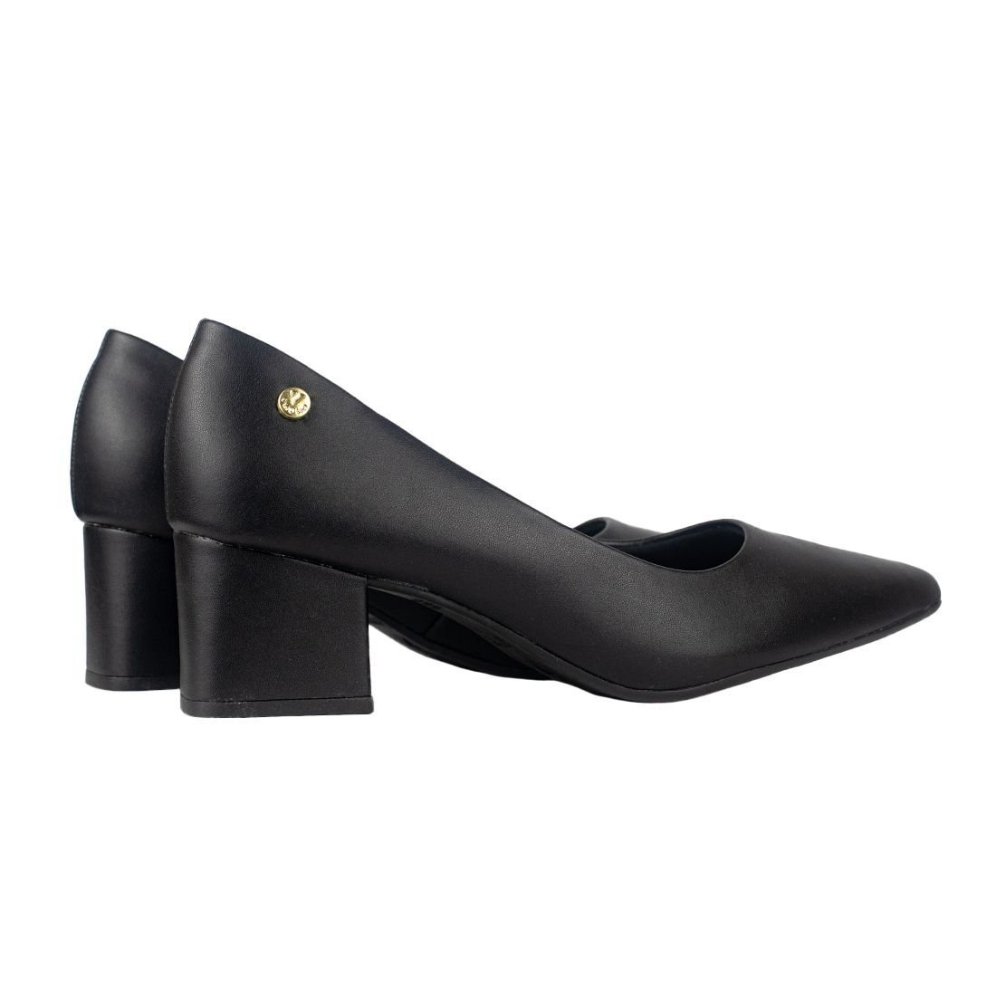 Sapato Scarpin Via Uno Salto Grosso Preto 3
