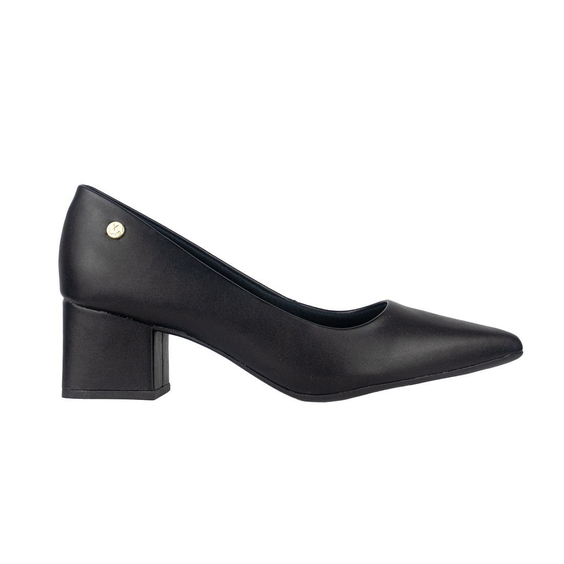 Sapato Scarpin Via Uno Salto Grosso Preto