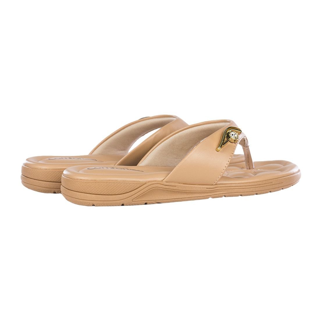Chinelo Comfortflex Bege 3