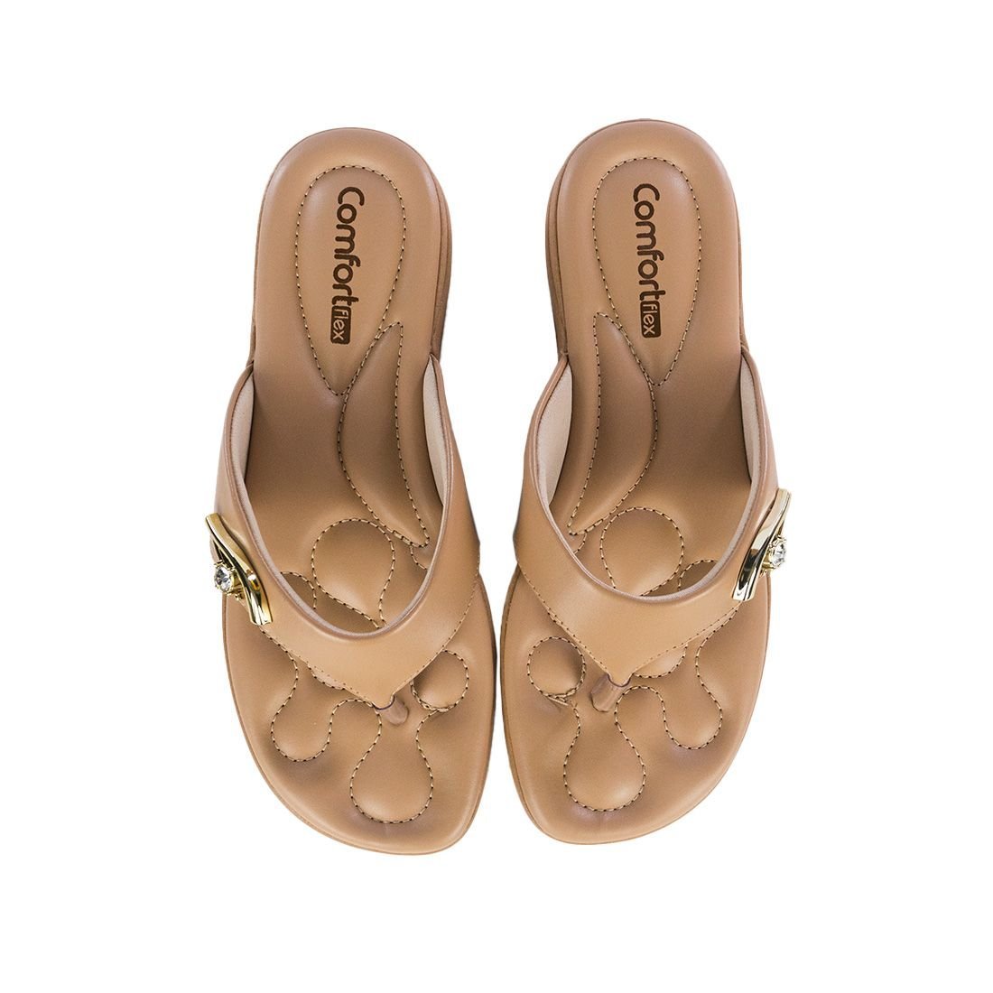 Chinelo Comfortflex Bege 5
