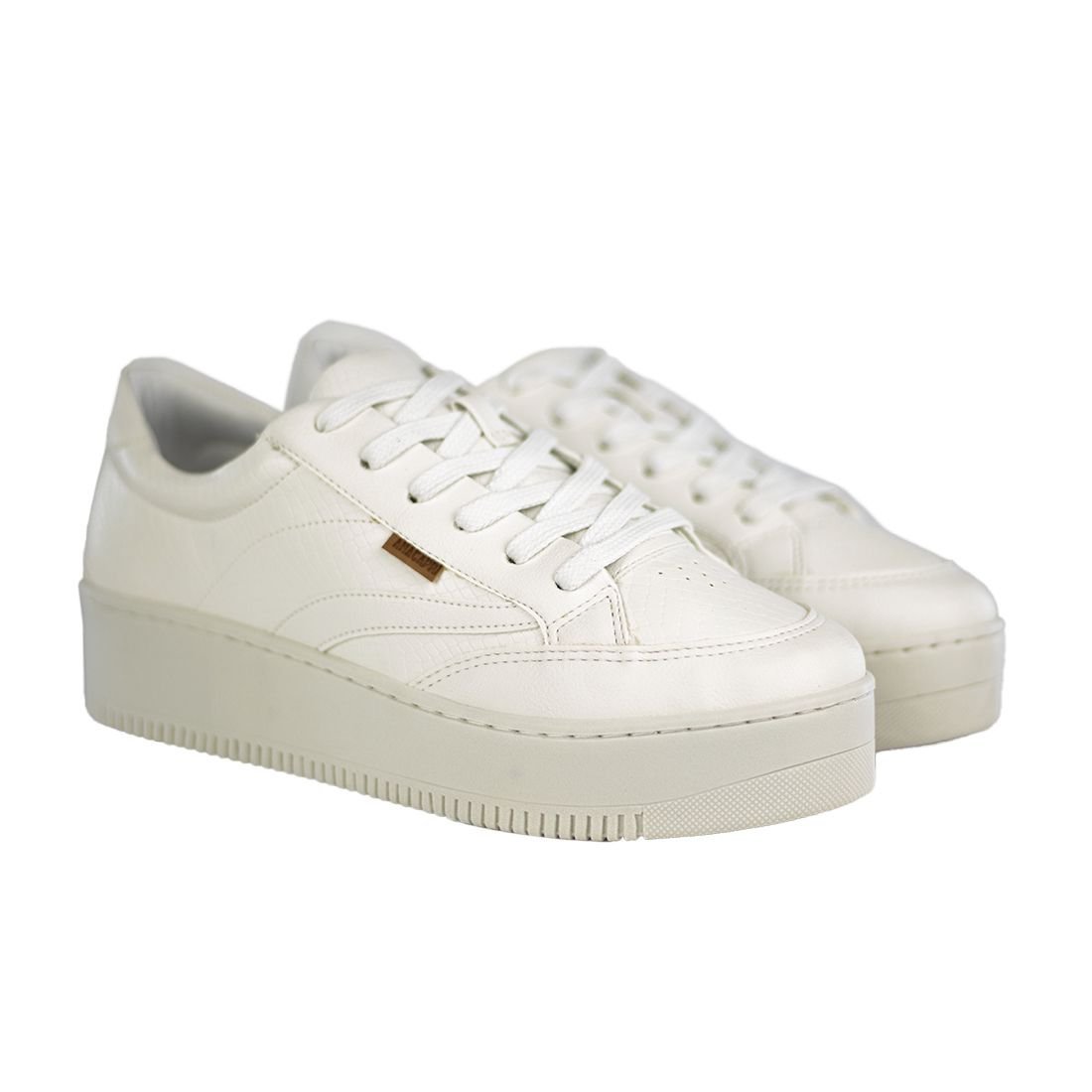 Tênis Anacapri Sola Alta Flatform Recortes Branco 2