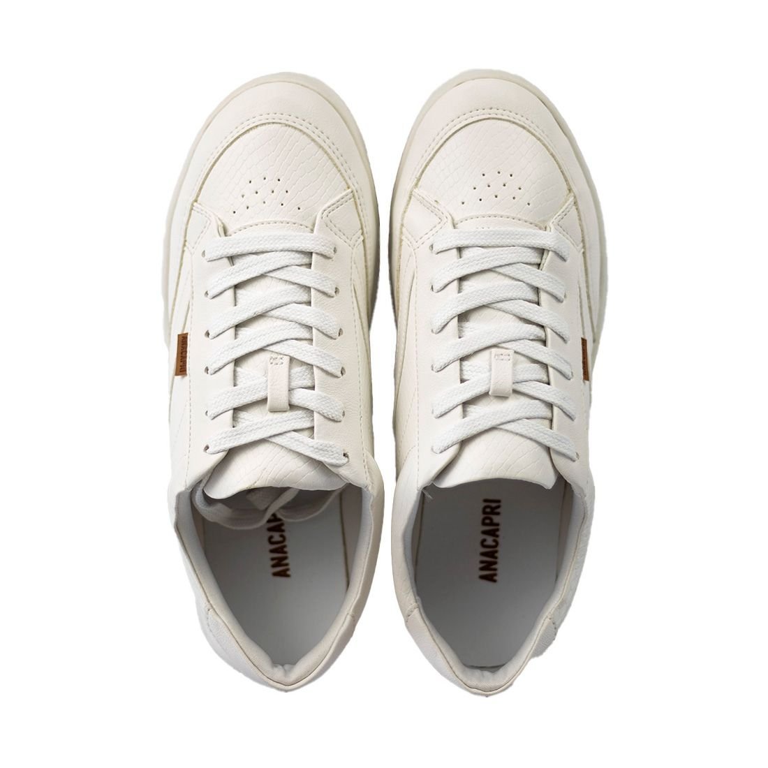 Tênis Anacapri Sola Alta Flatform Recortes Branco 5