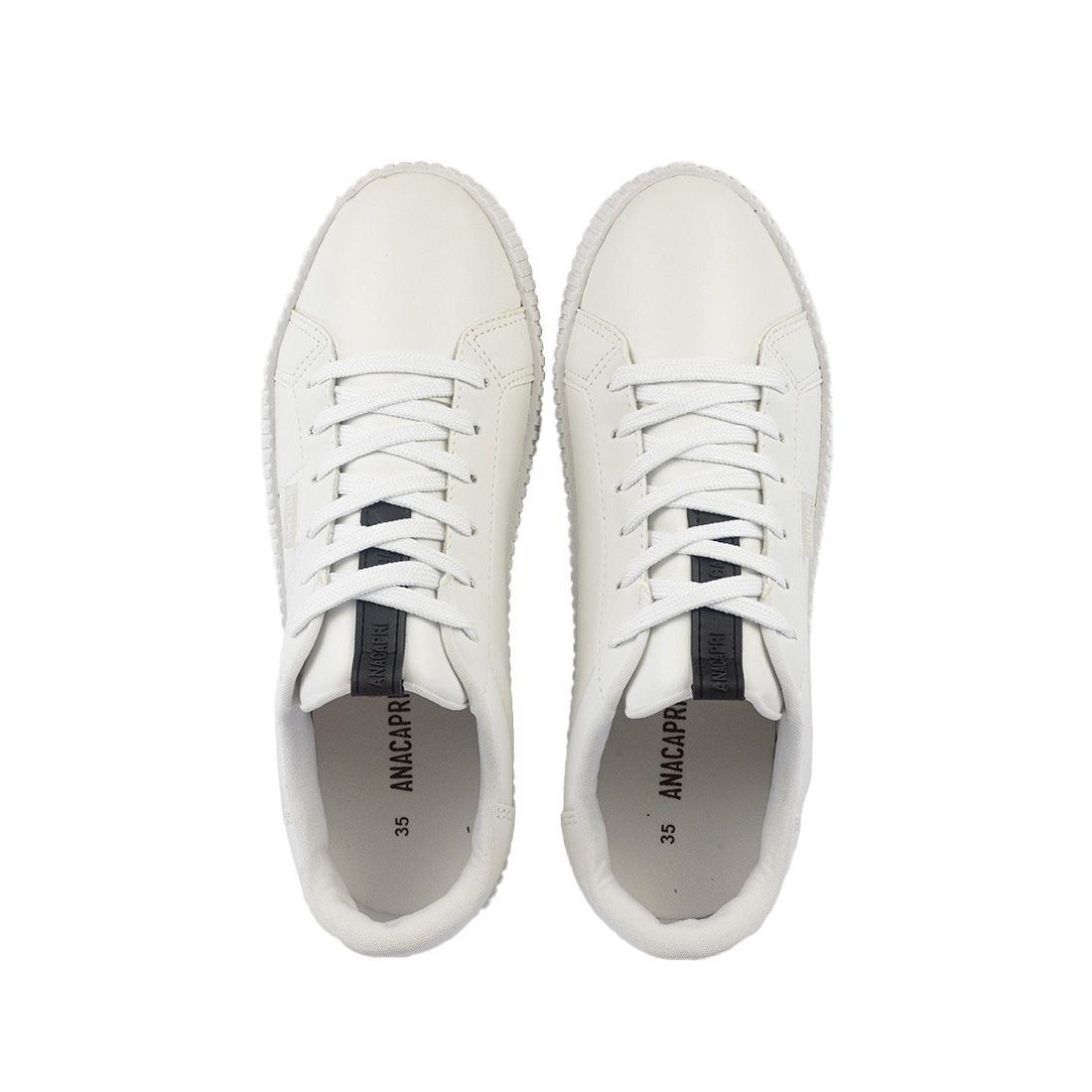 Tenis Anacapri Recortes E Pespontos Lateral Branco 5