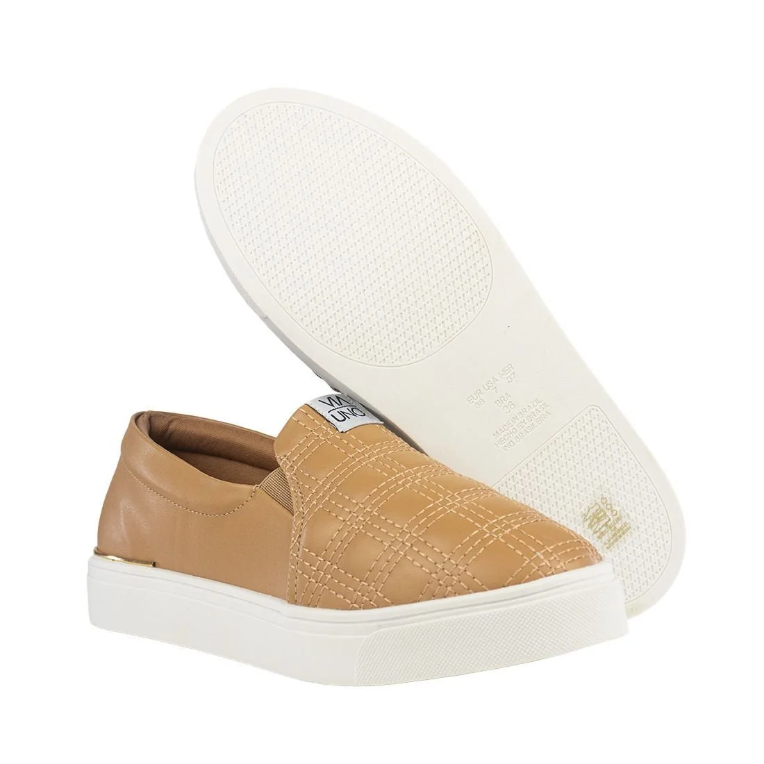 Tênis Via Uno Slip On Confort Marrom 4