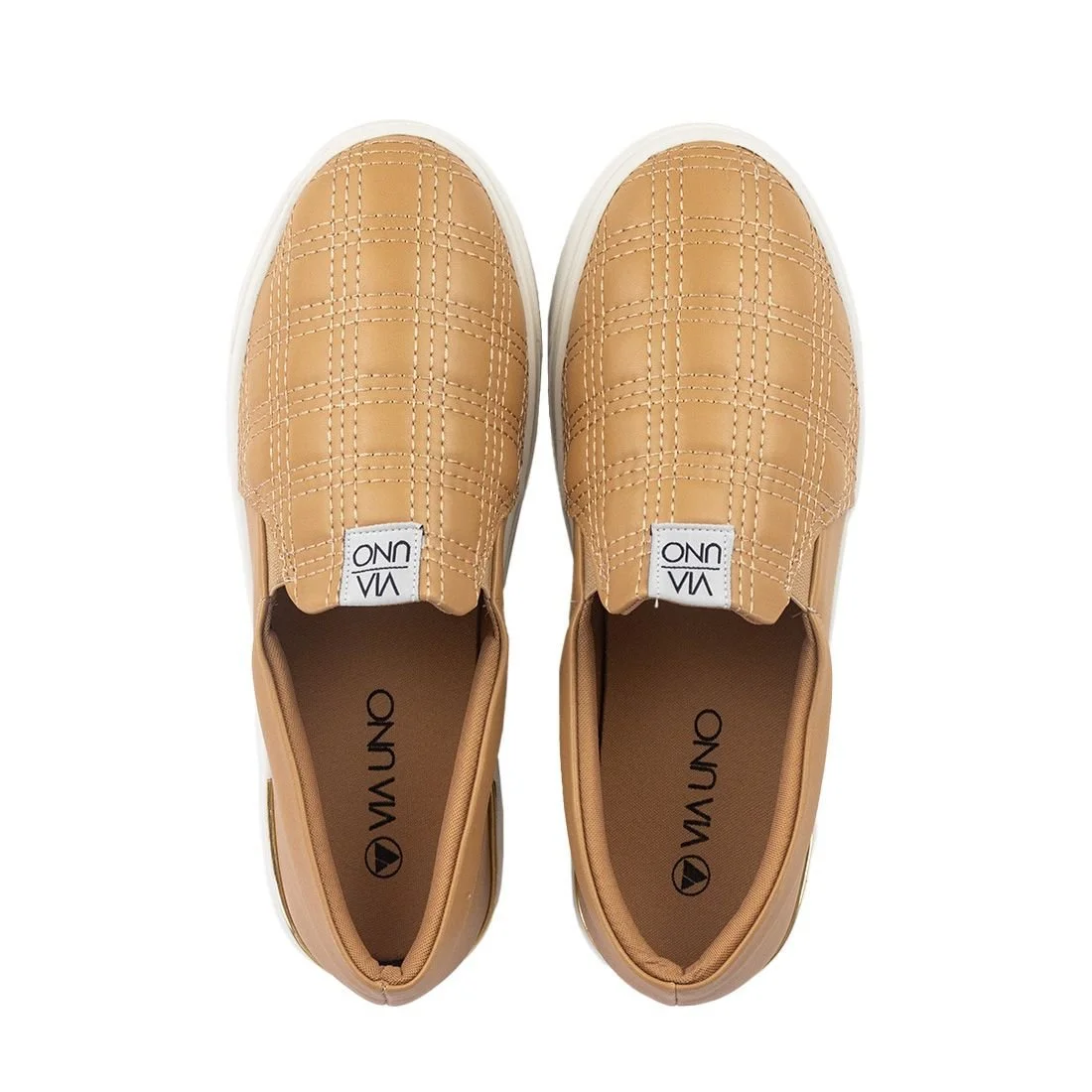 Tênis Via Uno Slip On Confort Marrom 5