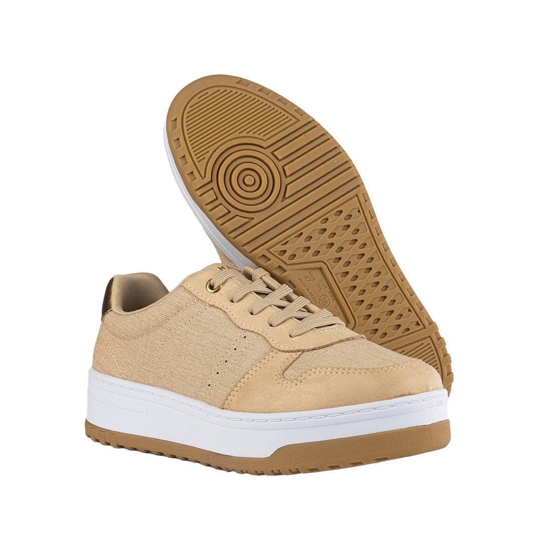 Tênis Ramarim Plus Sola Reta Bege 4