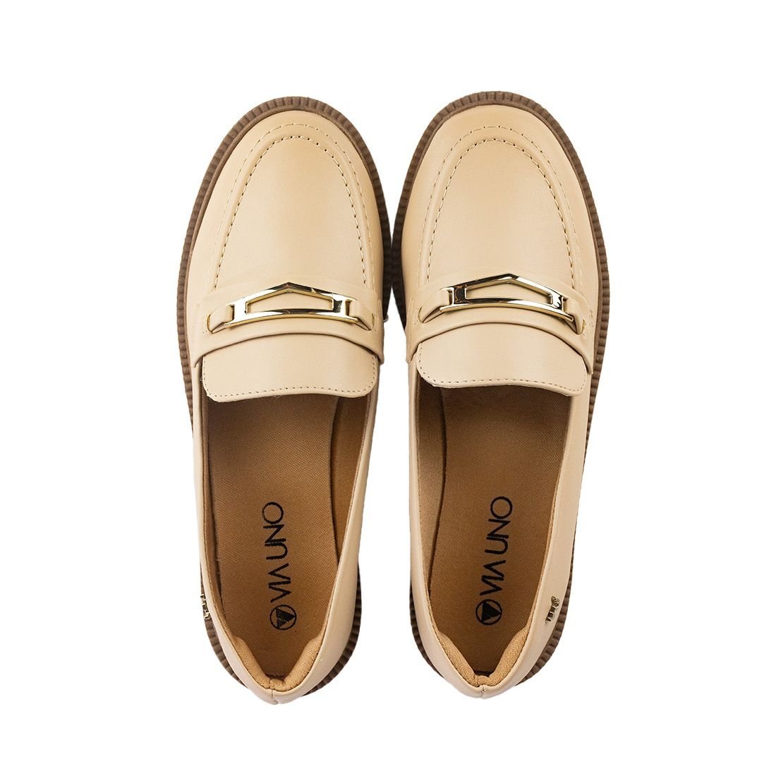 Mocassim  Via Uno Loafer Confort Bege 5