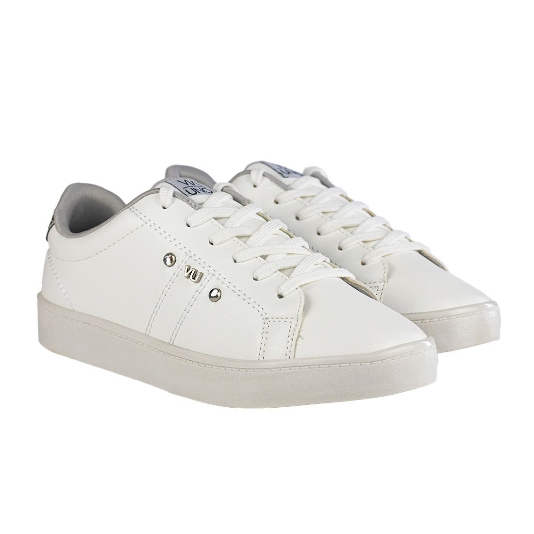 Tênis Via Uno Casul Refletivo Branco 2