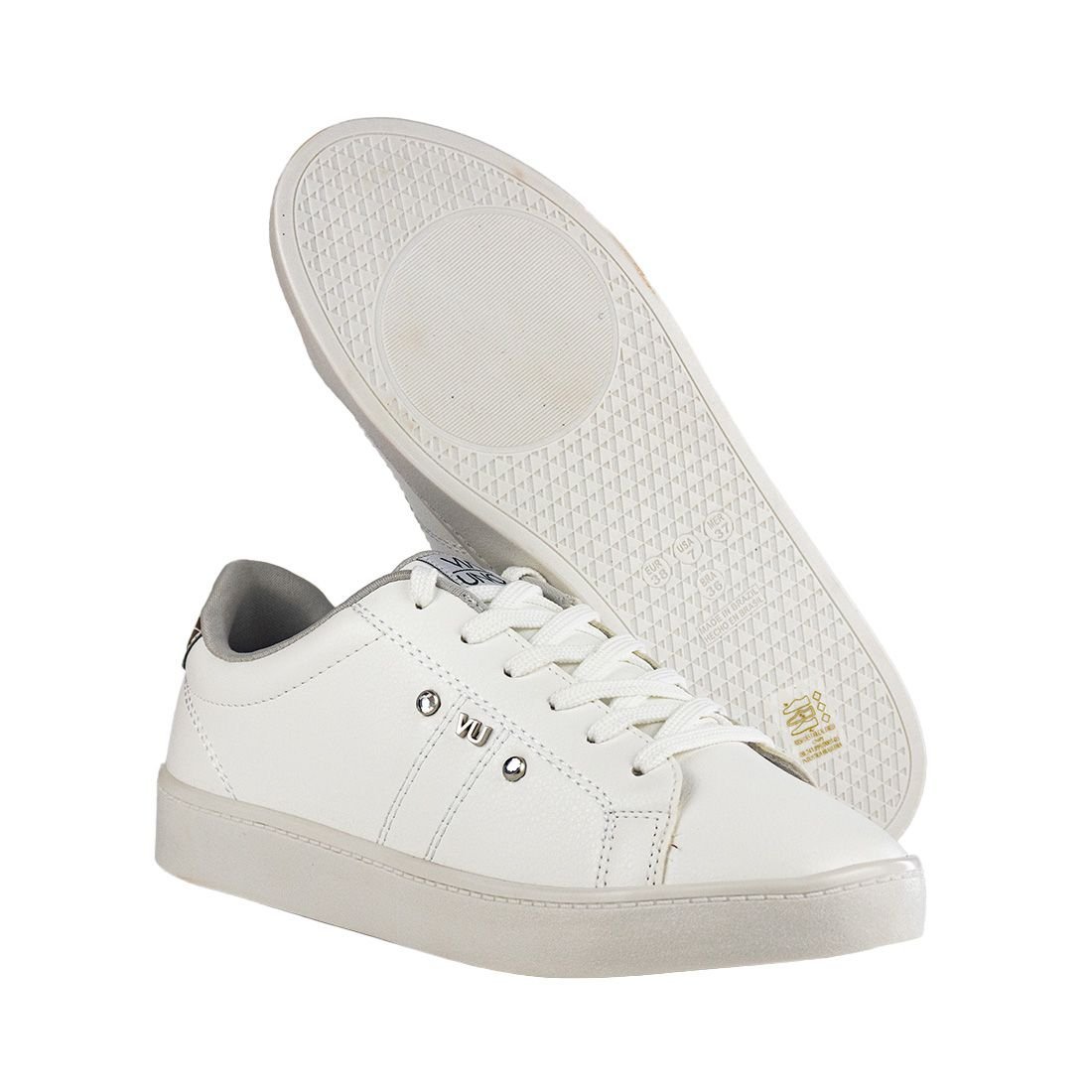 Tênis Via Uno Casul Refletivo Branco 4