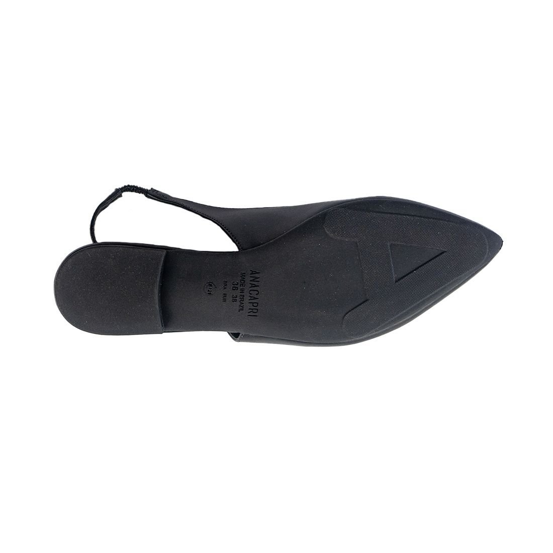Sapatilha Anacapri Slingback Bico Fino Preto 4