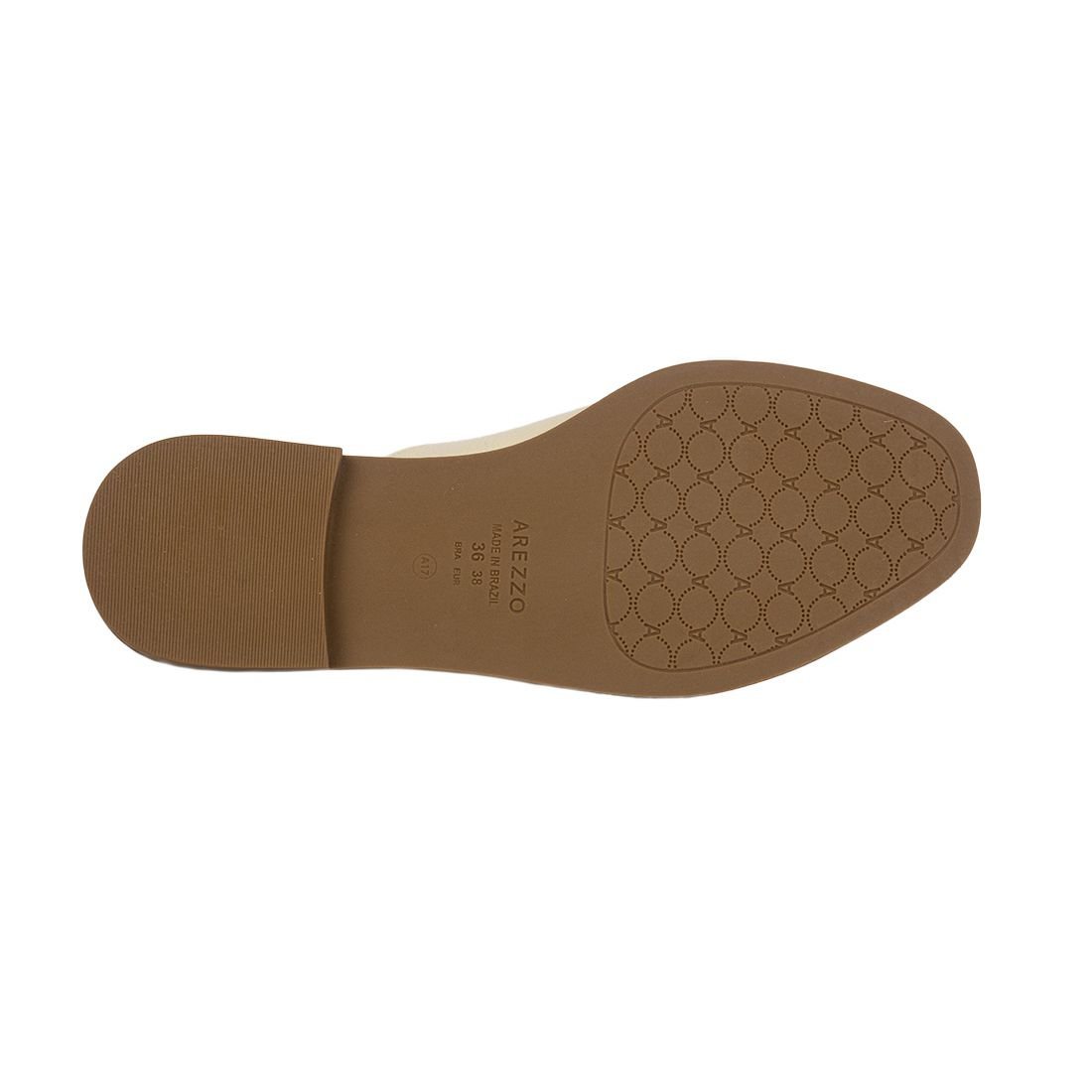 Mocassim Mule Arezzo Bridão Metálico Panacota Bege 4