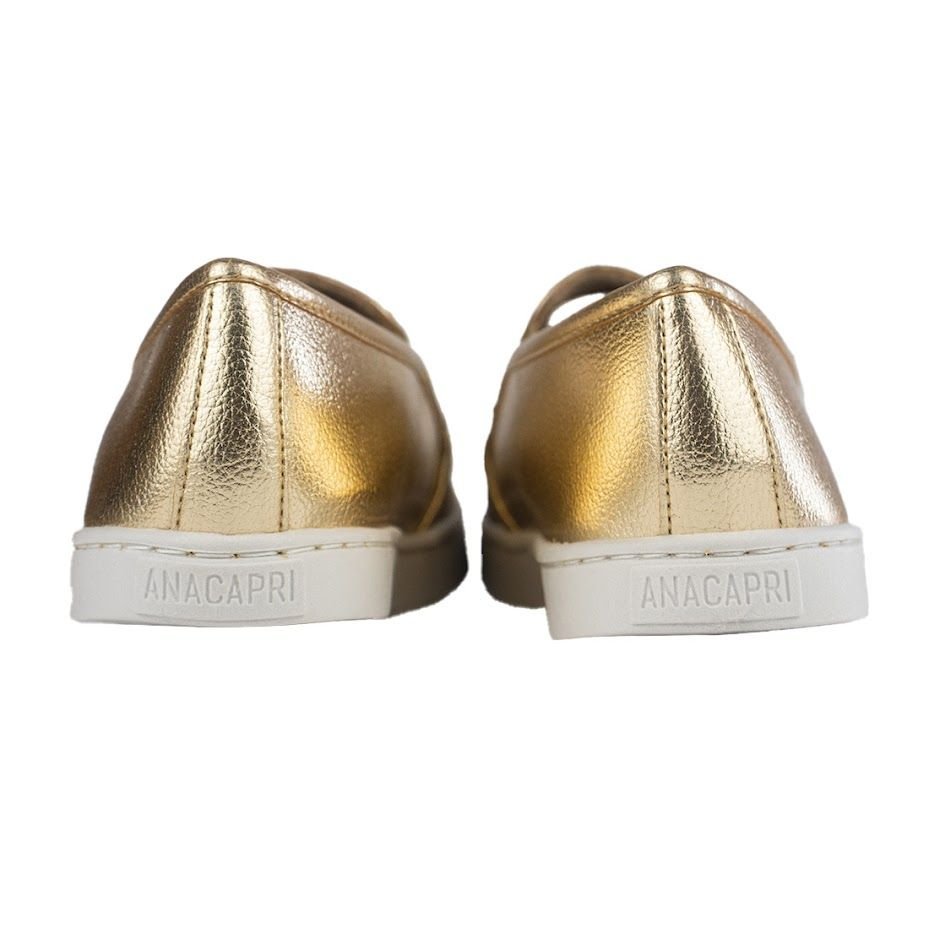 Tênis Anacapri Slip On Dourado 3