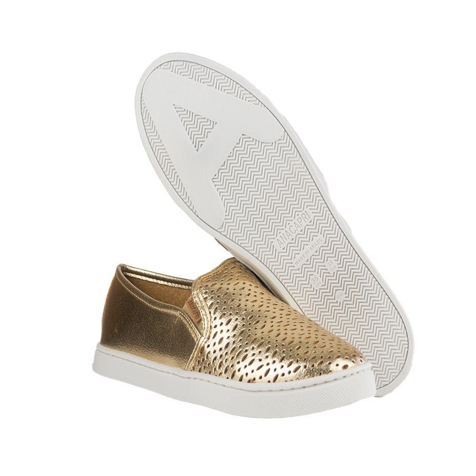 Tênis Anacapri Slip On Dourado 4