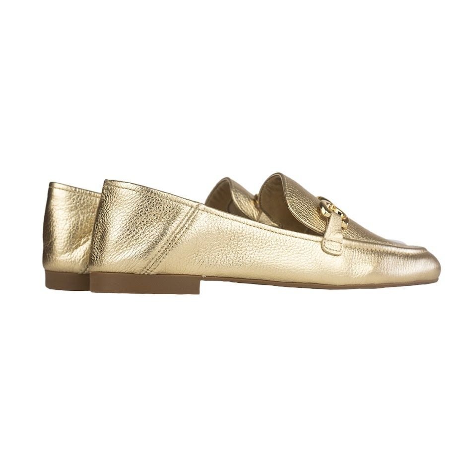 Sapato Mocassim Arezzo Bridão Luma Dourado 3