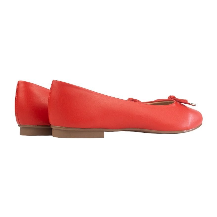 Sapatilha Via Uno Bico Quadrado Laço Vermelho 3