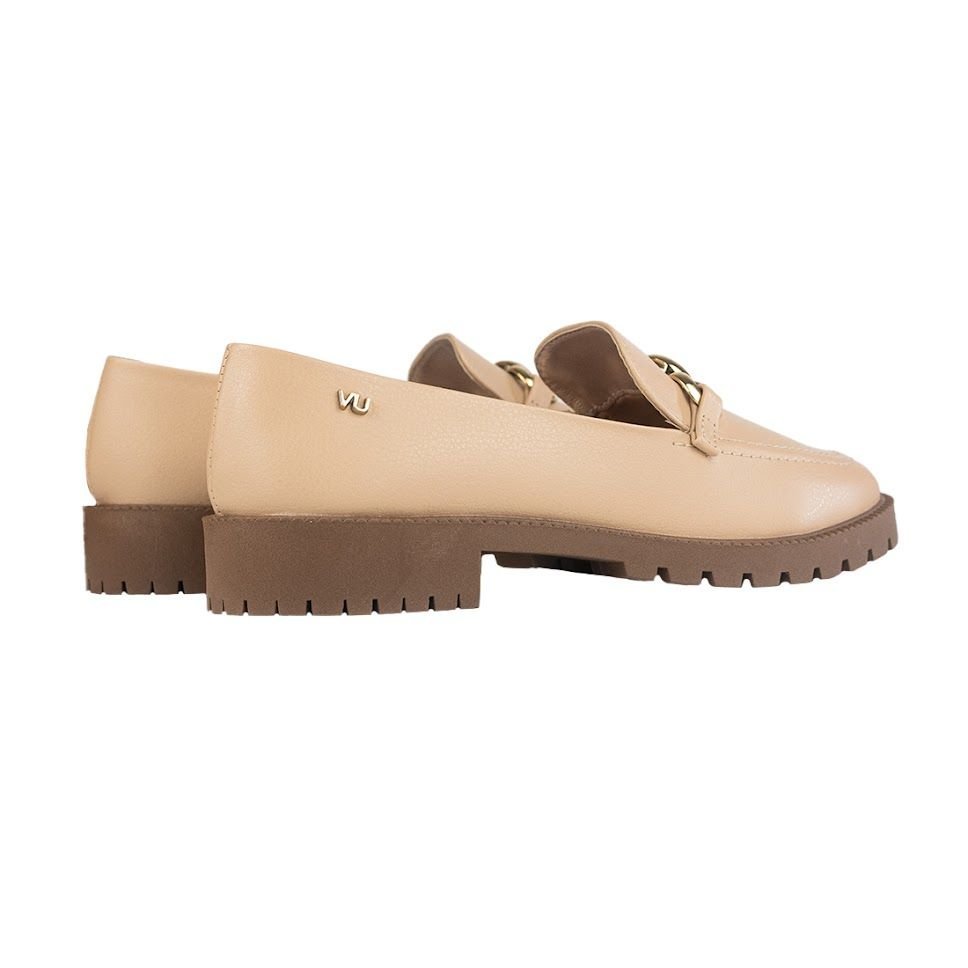 Mocassim Via Uno Tratorado com Corrente Bege 3
