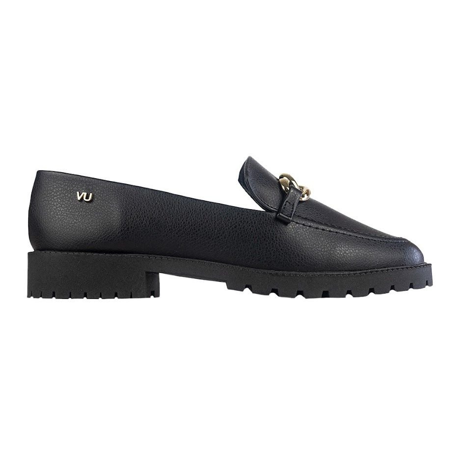 Mocassim Via Uno Tratorado com Corrente Preto 1